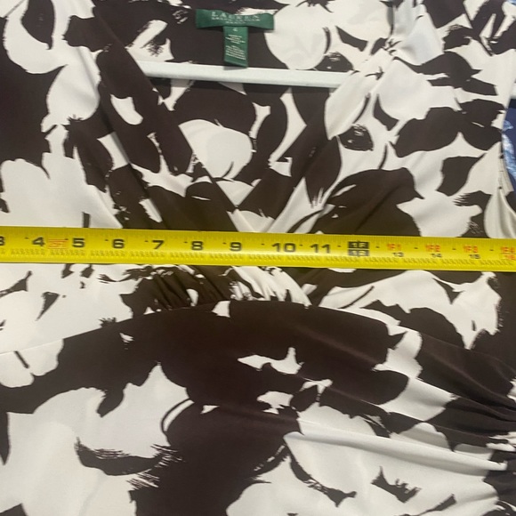 Lauren Ralph Lauren Body Con Dress Brown and Beige Size 4 - Picture 12 of 13